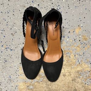 Lucky Brand Black and Tan Heels